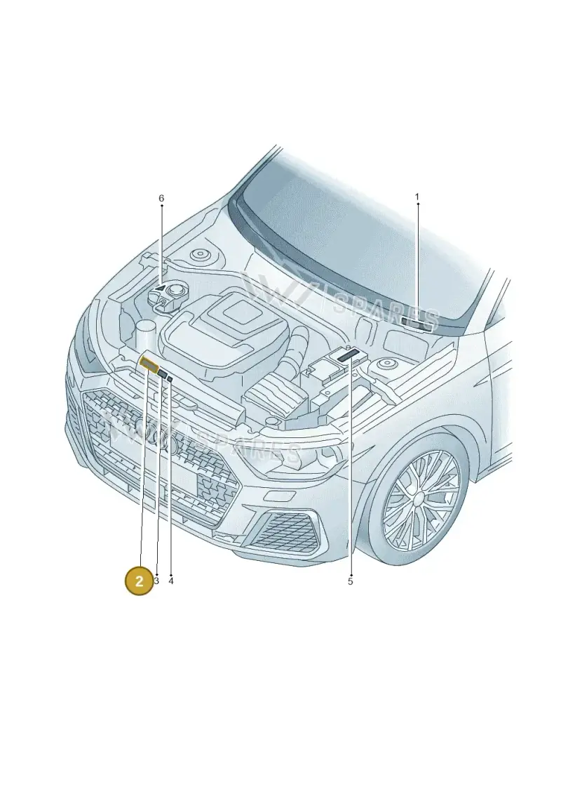 8K0010520E — Audi A1 sportback 1.0 (2018-) diagram 592010100, position 2
