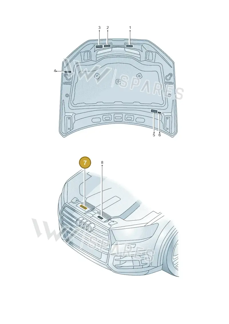 8K0010520 — Audi Q7 qu. 3.0 TDI (2015-2019) diagram 859010100, position 7