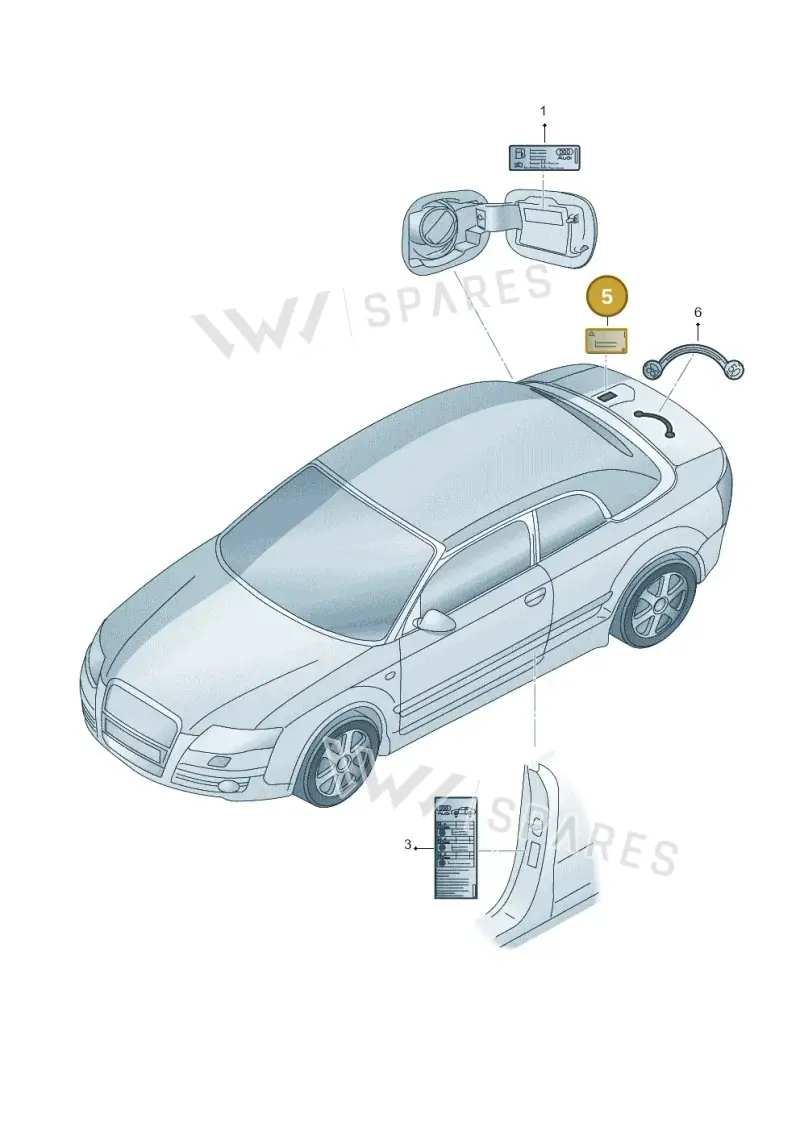 8K0010539 — Audi RS4 Cabrio qu.    08> (2007-) diagram 492010200, position 5