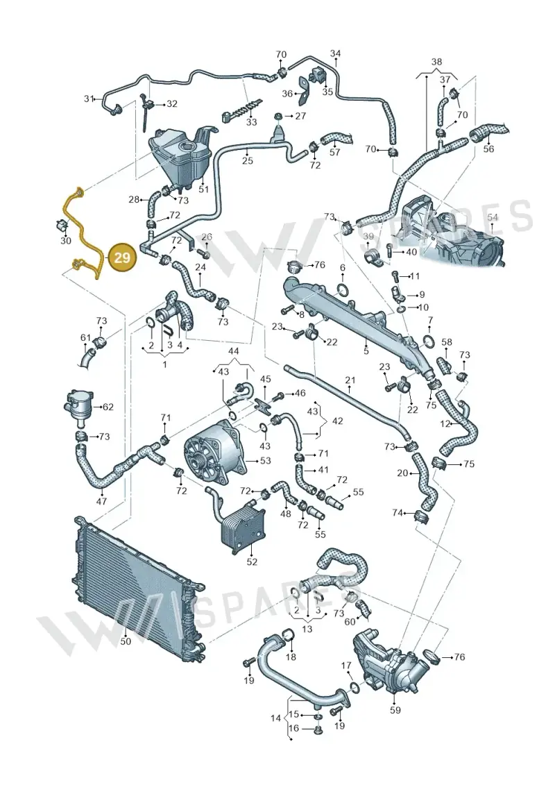 8K0121081AS — Audi RS5 Coupe (2010-2015) diagram 695121300, position 29