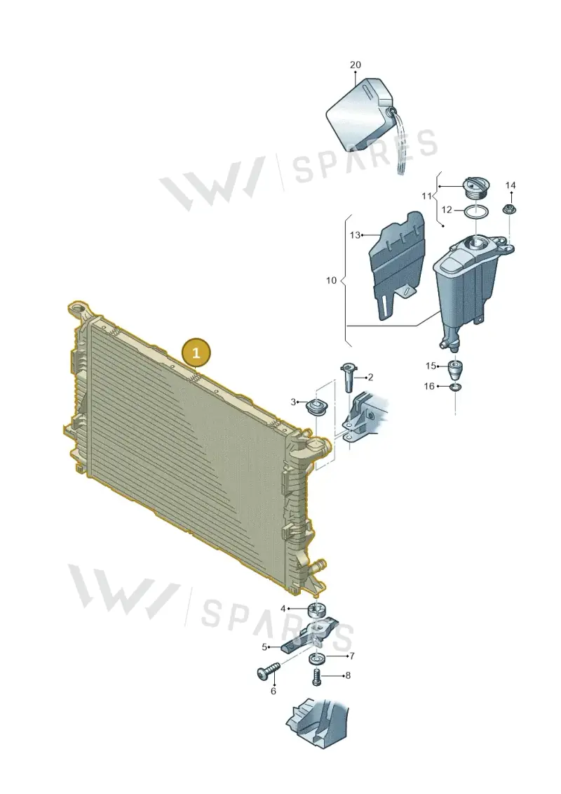 8K0121251AL — Audi A5 Sportback (2011-2017) diagram 620121700, position 1