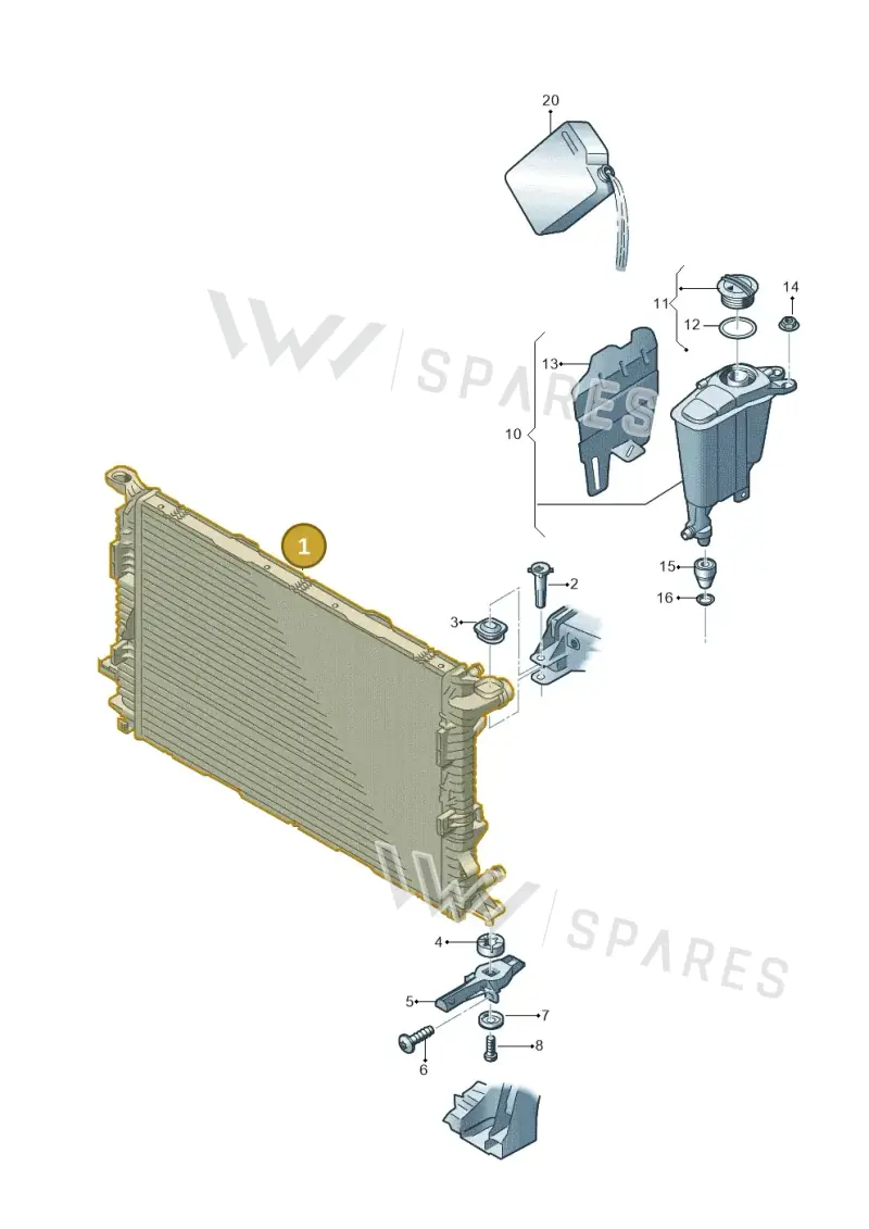 8K0121251J — Audi A5/S5 Coupe       08> (2007-) diagram 620121700, position 1