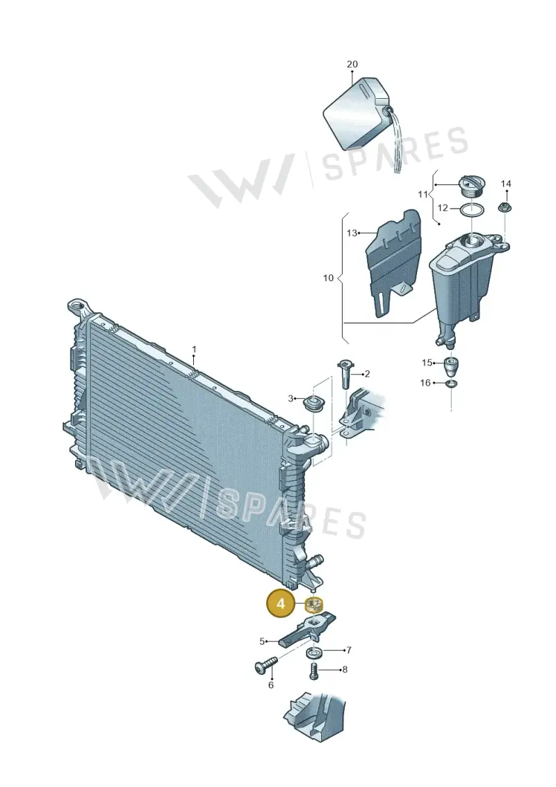 8K0121276A — Audi Q5 qu. 2.0 TDI (2012-2017) diagram 620121700, position 4