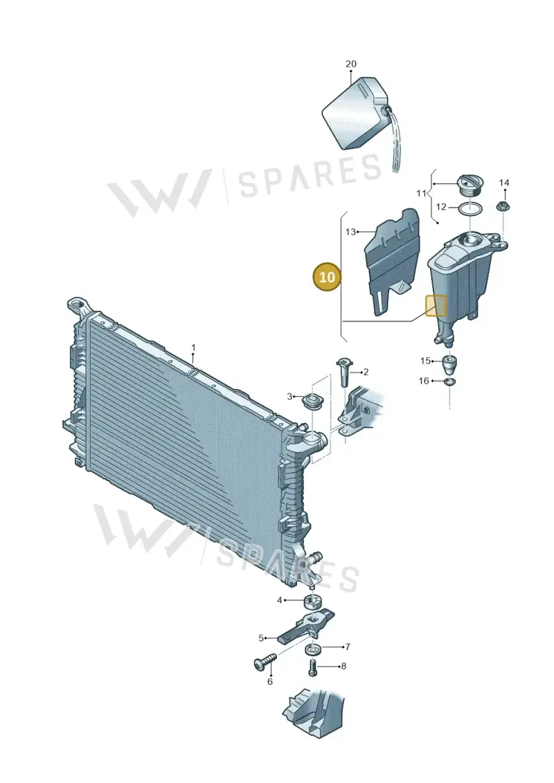 8K0121403Q — Audi Q5 qu. 2.0 TDI (2012-2017) diagram 620121700, position 10