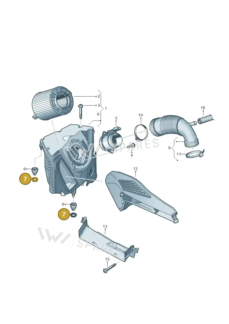 8K0129697 — Audi RS4 Avant (2017-) diagram 849133260, position 7