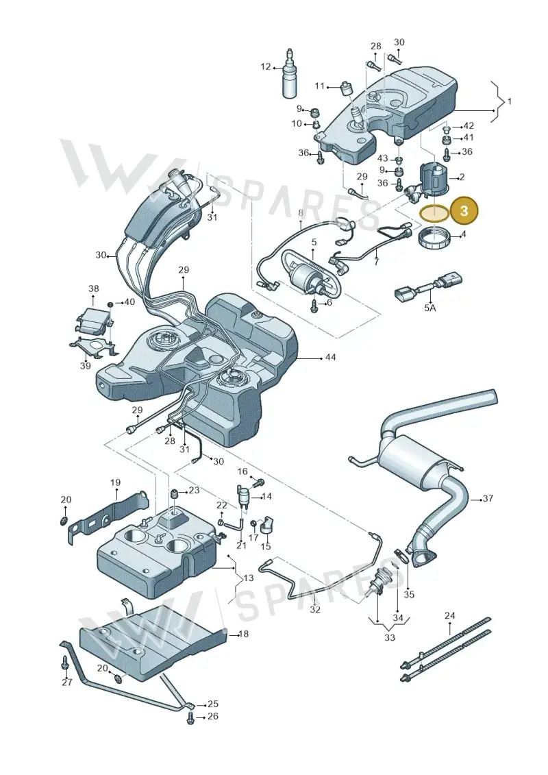 8K0131357 — Audi Q7 qu. 3.0 TDI (2009-2015) diagram 493201050, position 3