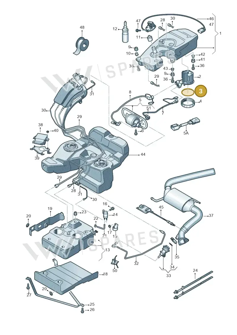 8K0131357 — Audi Q7 qu. 3.0 TDI (2009-2015) diagram 675201060, position 3