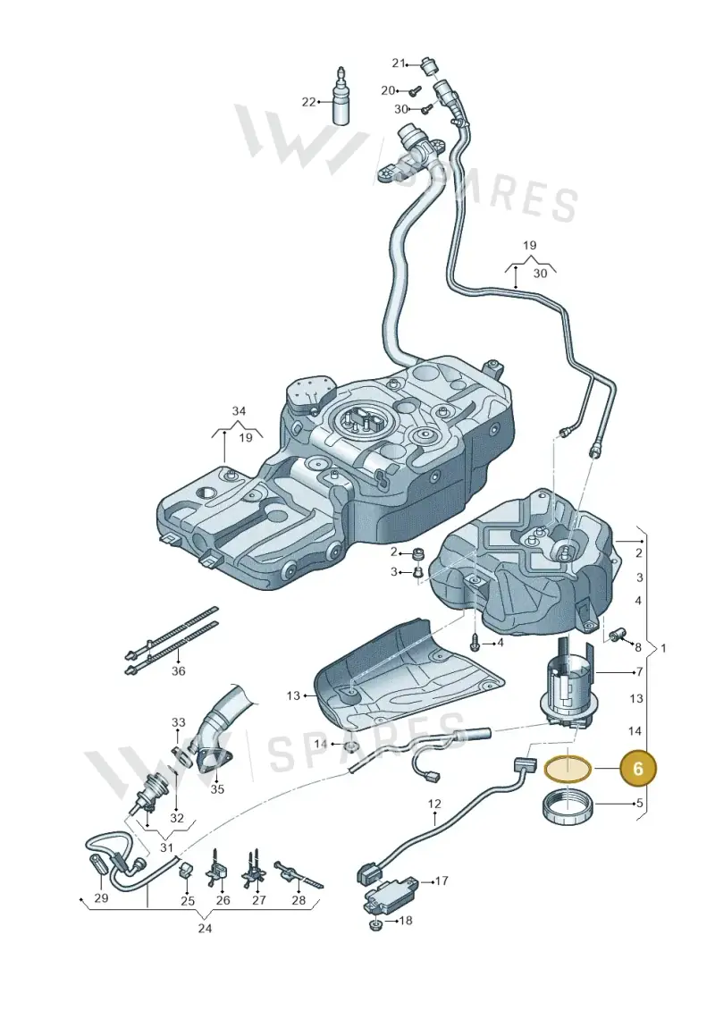 8K0131357 — Audi Q5 qu. 2.0 TDI (2012-2017) diagram 751201150, position 6