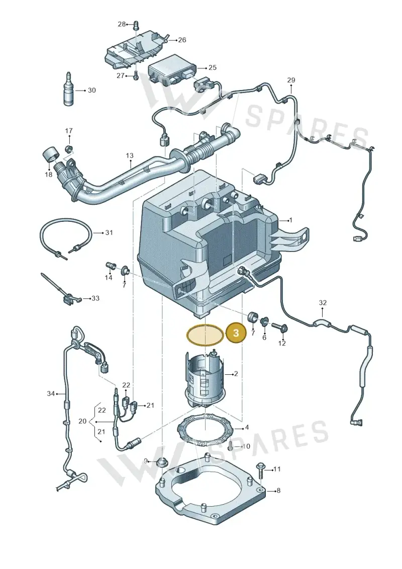8K0131357 — Audi A8L qu. 3.0 TDI (2013-2018) diagram 771201150, position 3