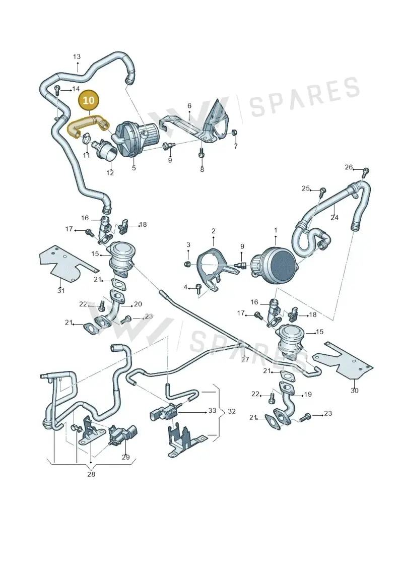8K0133889B — Audi RS4 Av. qu. 4.2 (2012-2015) diagram 618131350, position 10