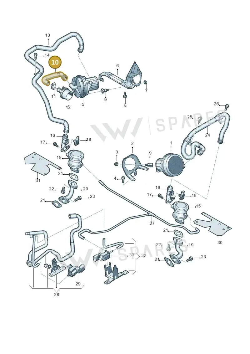 8K0133889D — Audi RS4 Av. qu. 4.2 (2012-2015) diagram 618131350, position 10