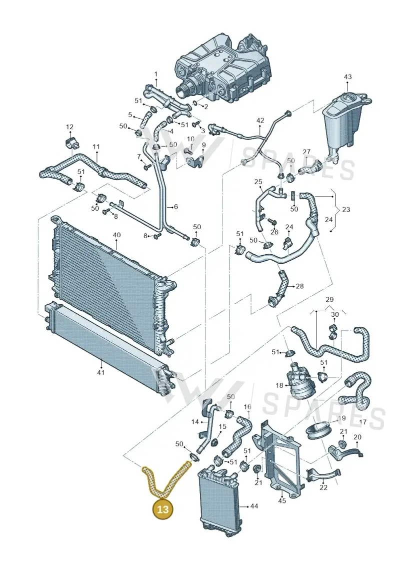 8K0145921F — Audi A5 Cabrio 2.0 (2008-2012) diagram 636121670, position 13