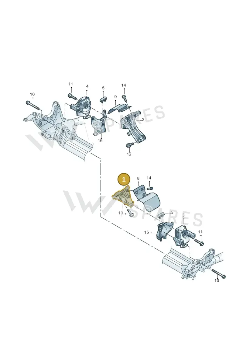 8K0199307BH — Audi A8L qu. 3.0 TDI (2013-2018) diagram 711199500, position 1