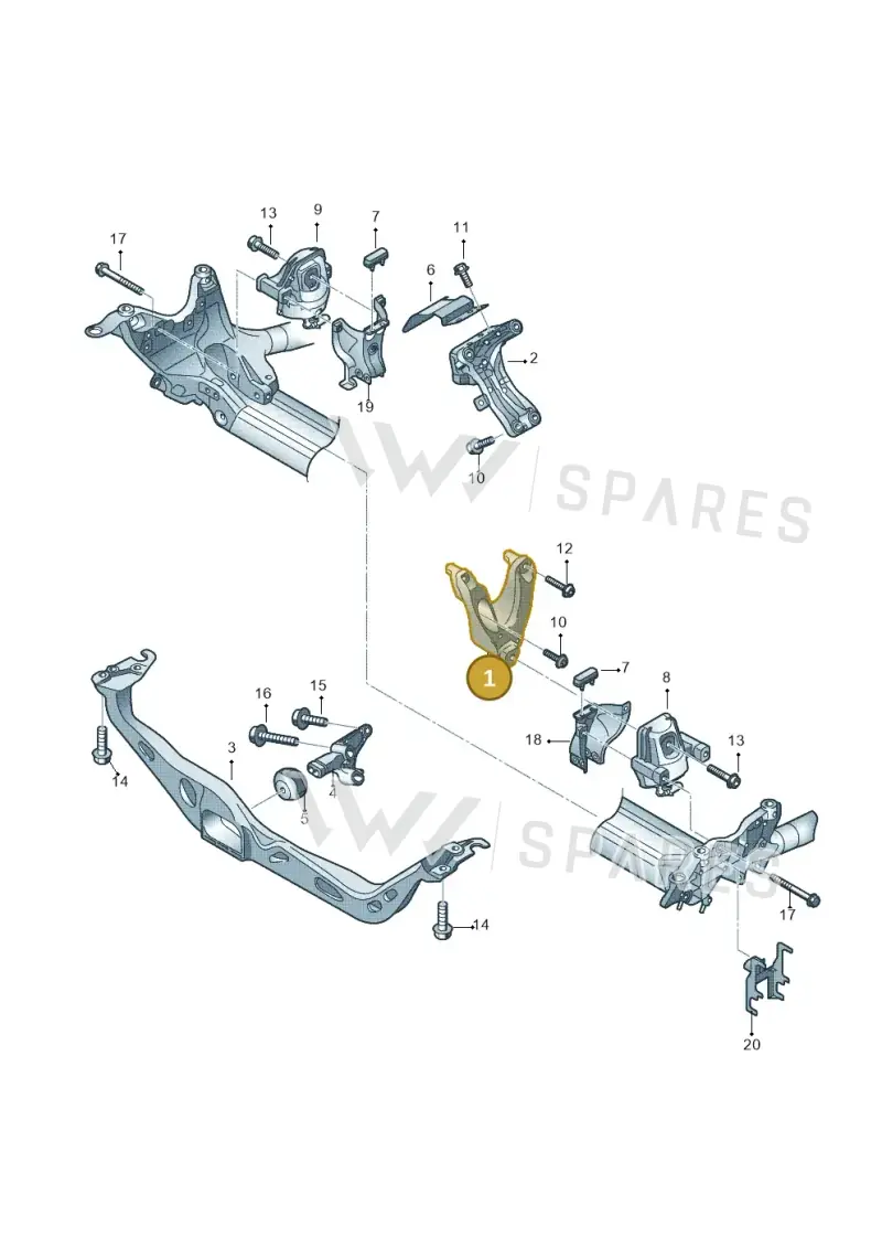 8K0199307CC — Audi A8L qu. 3.0 TDI (2013-2018) diagram 647199050, position 1