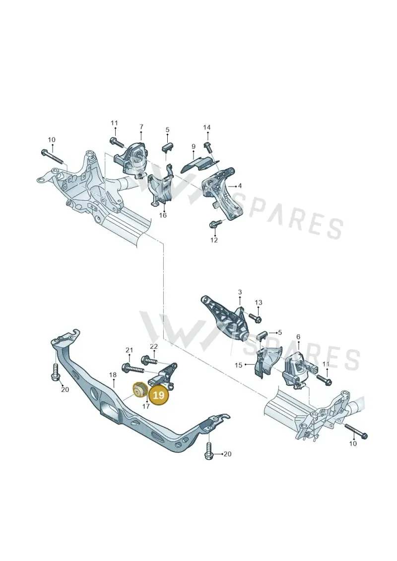 8K0199343G — Audi A6 1.8 (2015-2019) diagram 798199600, position 19