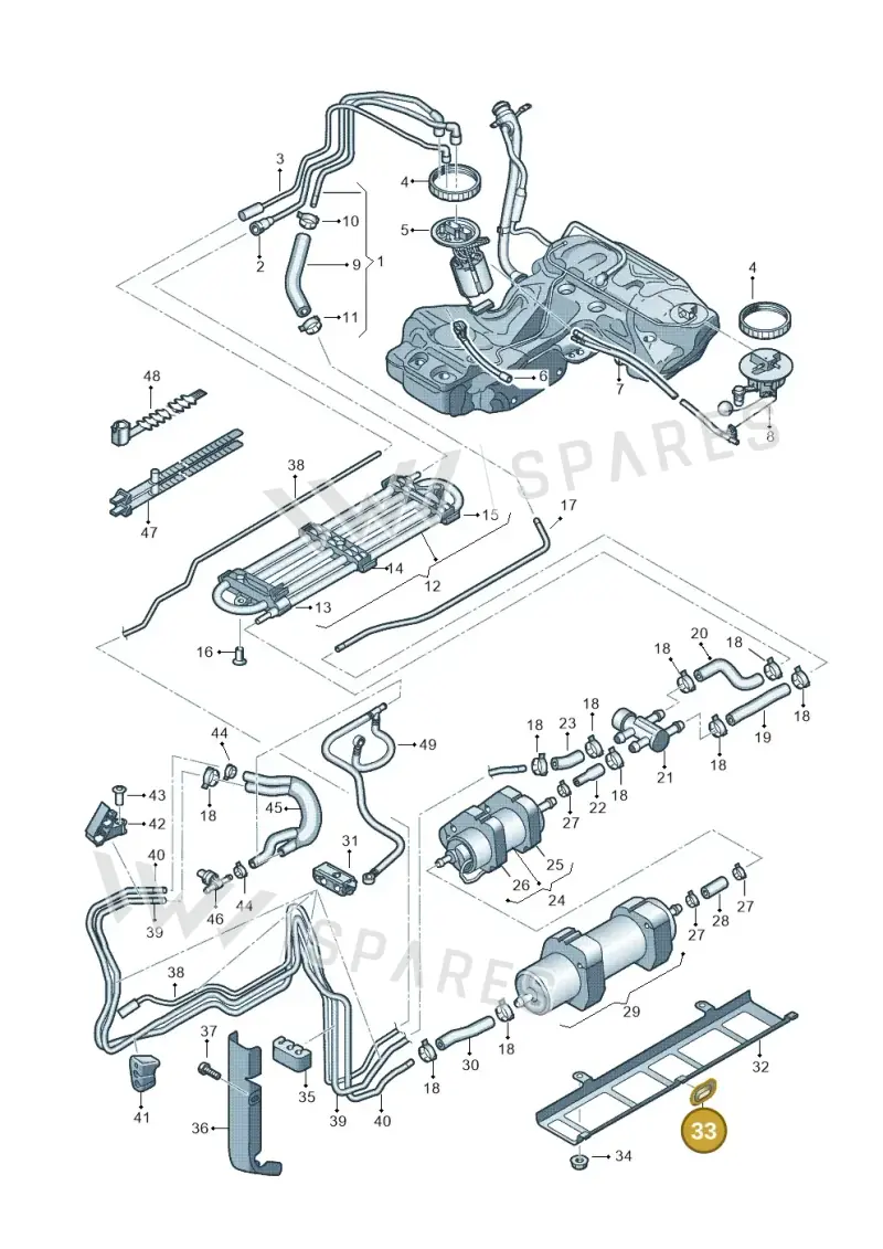 8K0201180 — Audi A4 Av. Allroad (2008-2016) diagram 620201300, position 33