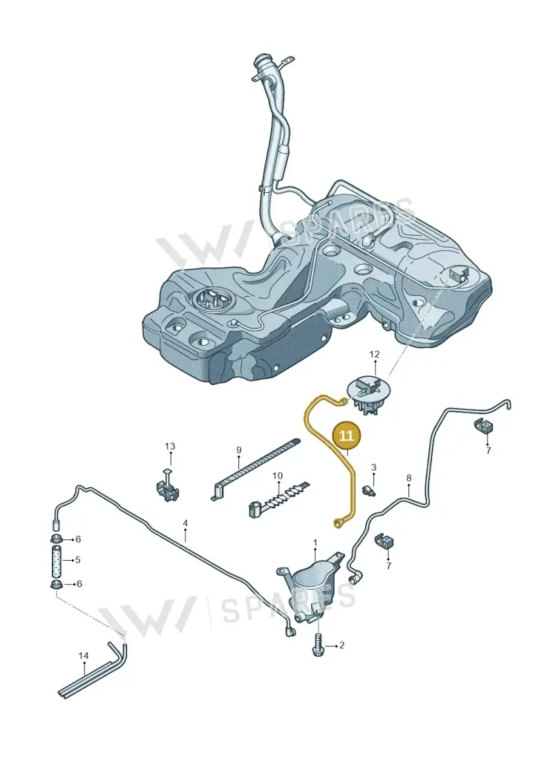 8K0201183 — Audi RS4 Av. qu. 4.2 (2012-2015) diagram 620201800, position 11