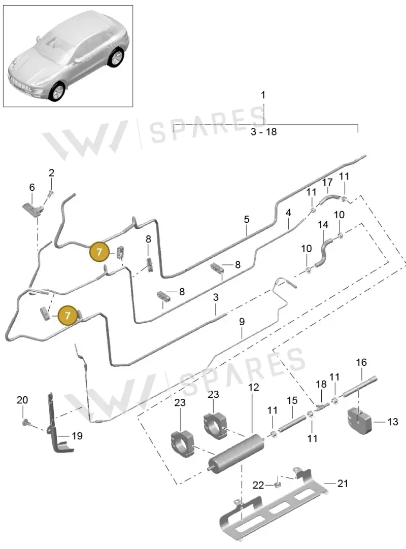 8K0201190D — Porsche Macan (2013-2018) diagram p44201020, position 7