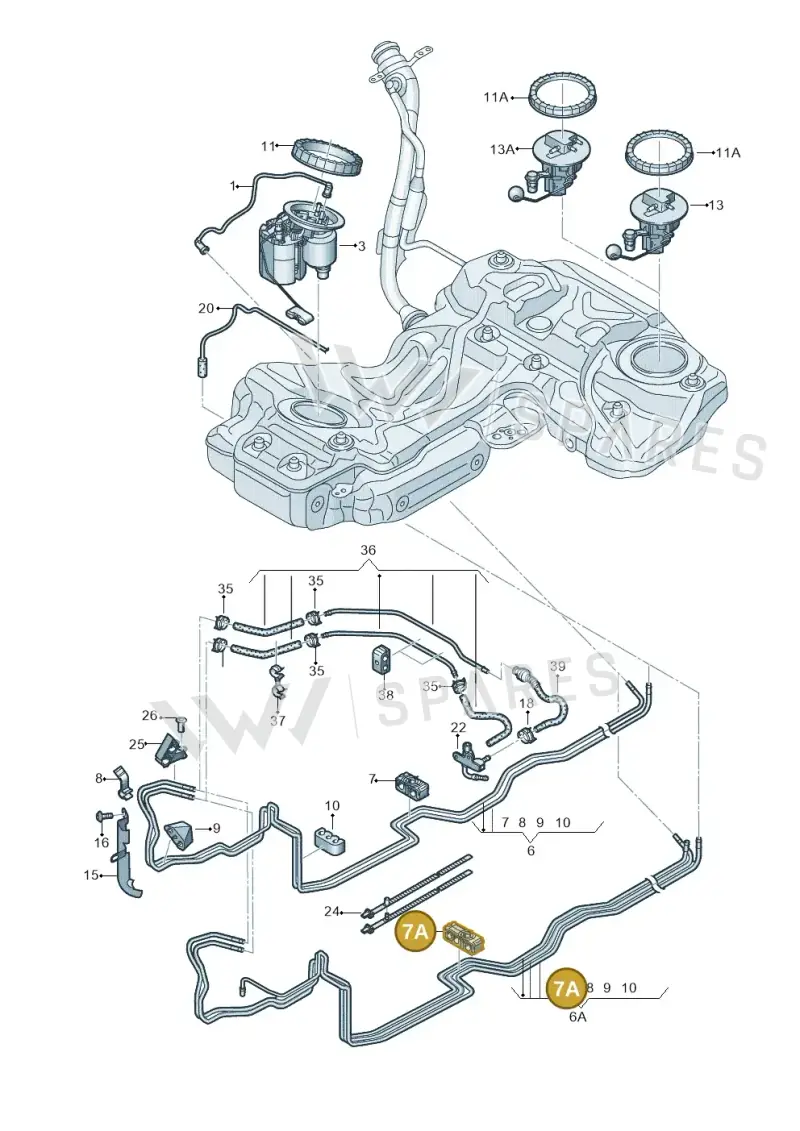 8K0201190F — Audi RS5 Cabrio (2012-2015) diagram 759201420, position 7A