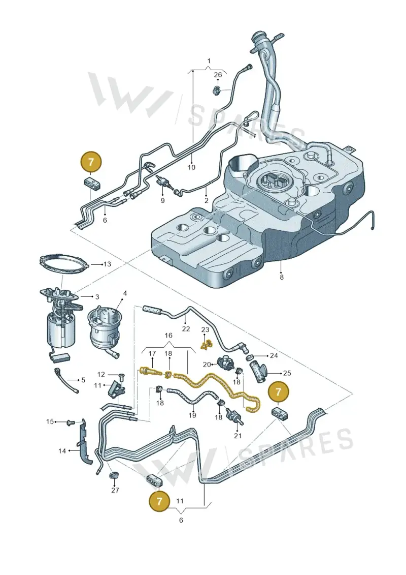 8K0201190H — Audi Q5 qu. 2.0 (2009-2018) diagram 647201300, position 7