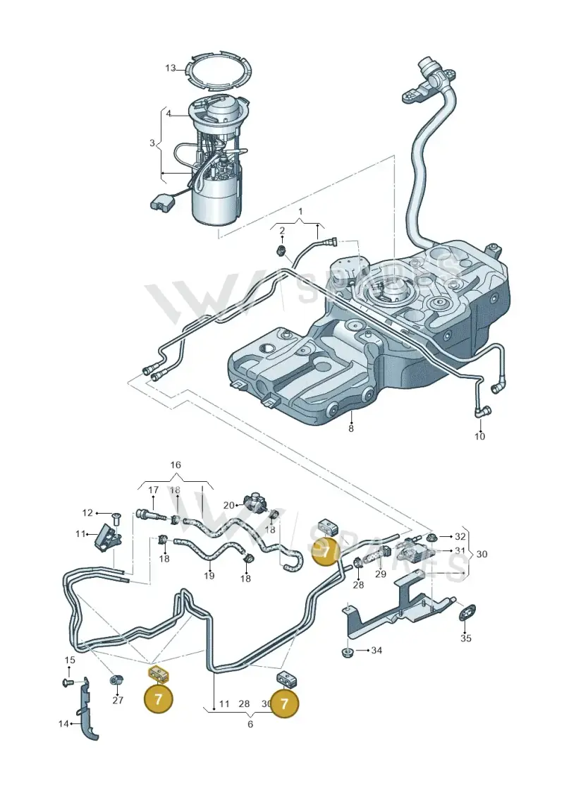 8K0201190H — Audi Q5 qu. 2.0 TDI (2012-2017) diagram 751201400, position 7