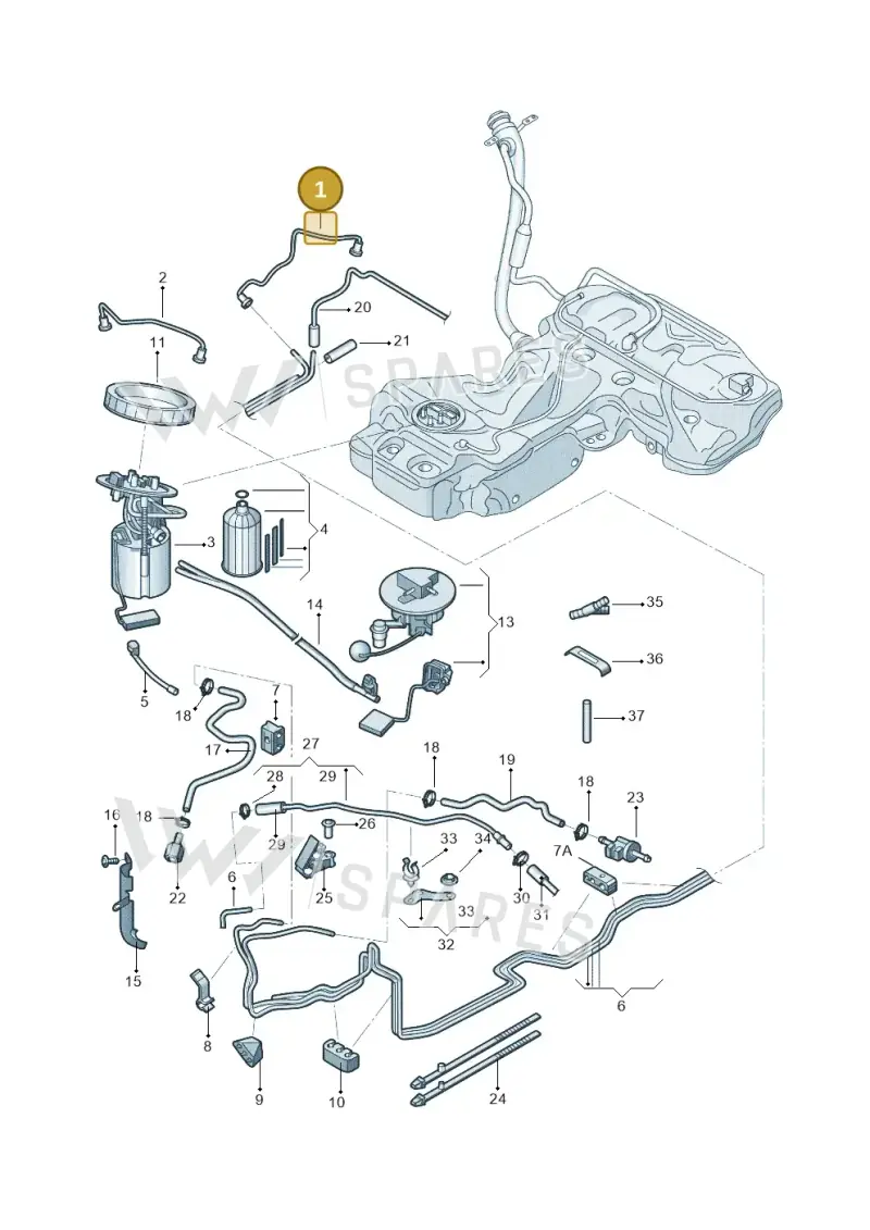 8K0201220D — Audi A4L 2.0 (2008-2012) diagram 669201040, position 1