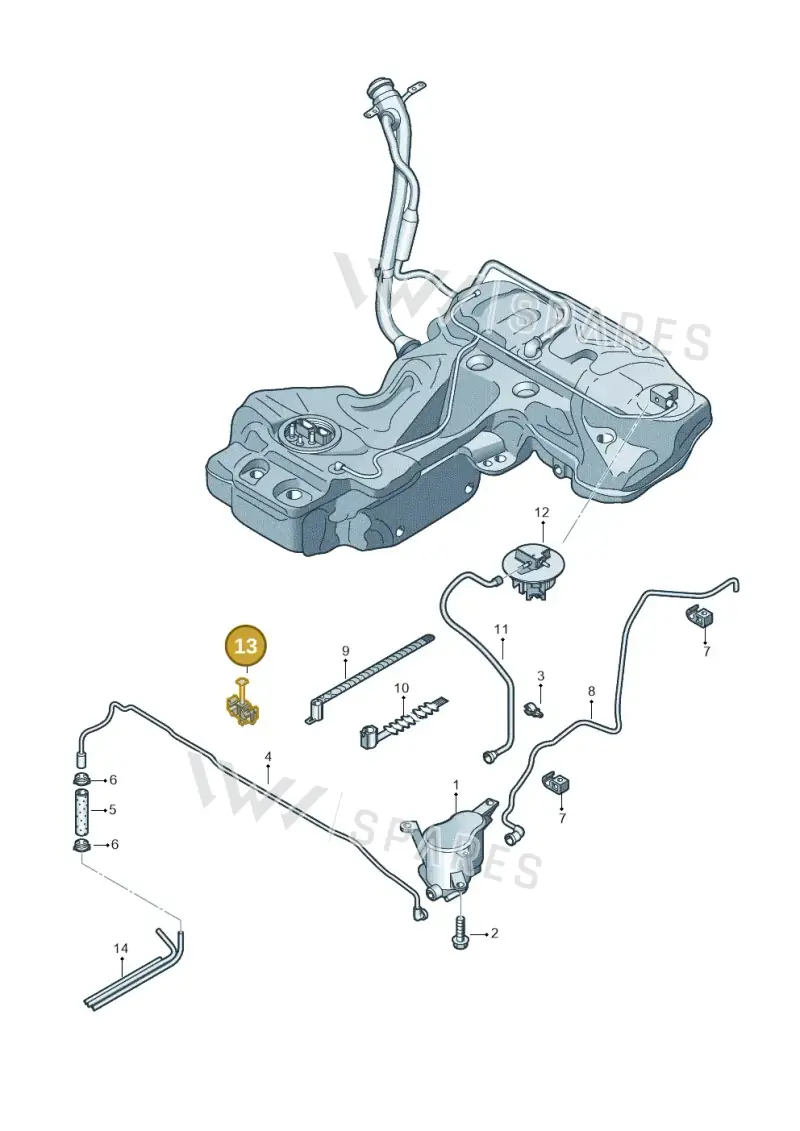 8K0201449Q — Audi RS4 Av. qu. 4.2 (2012-2015) diagram 620201800, position 13