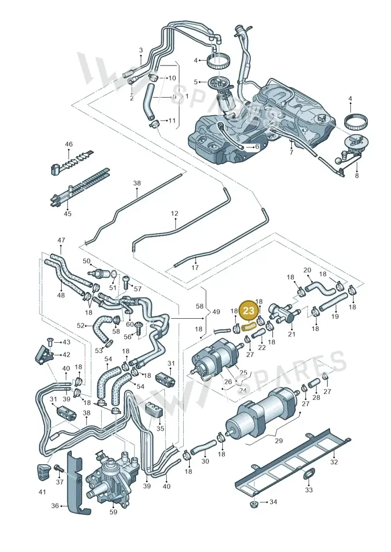 8K0201543B — Audi A4 Av. Allroad (2008-2016) diagram 636201250, position 23