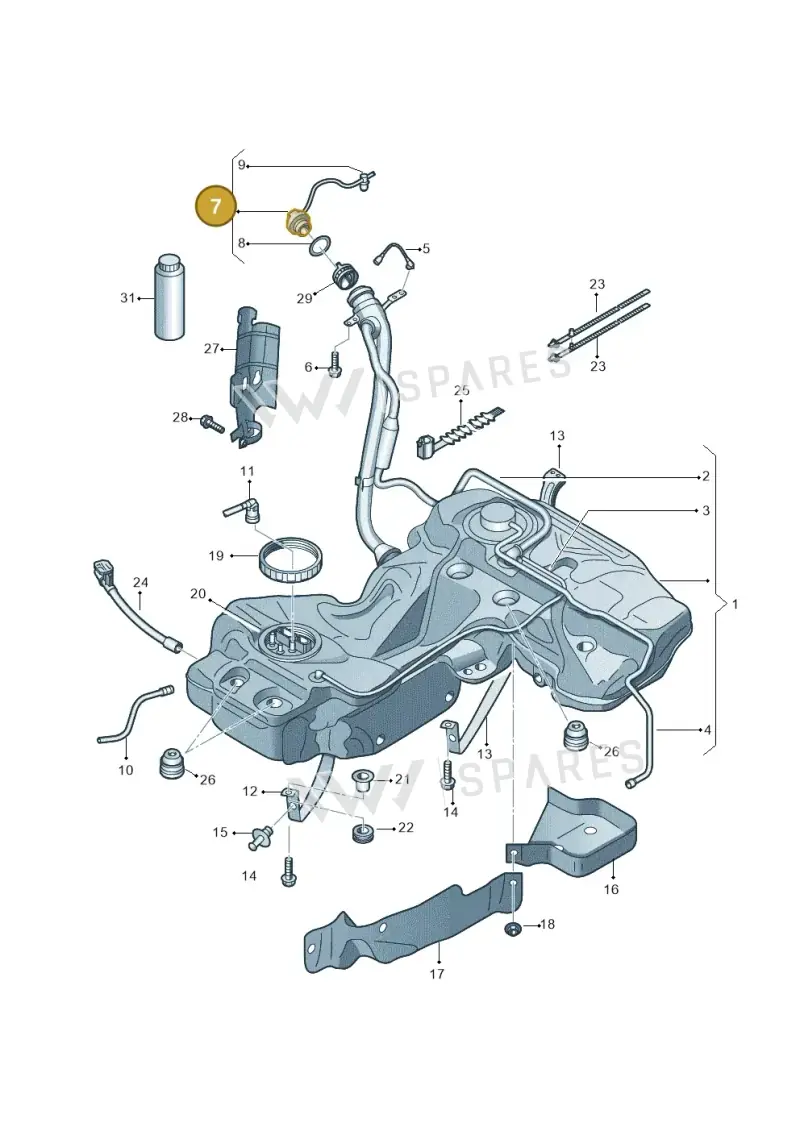 8K0201550L — Audi A4L 2.0 (2008-2012) diagram 620201000, position 7