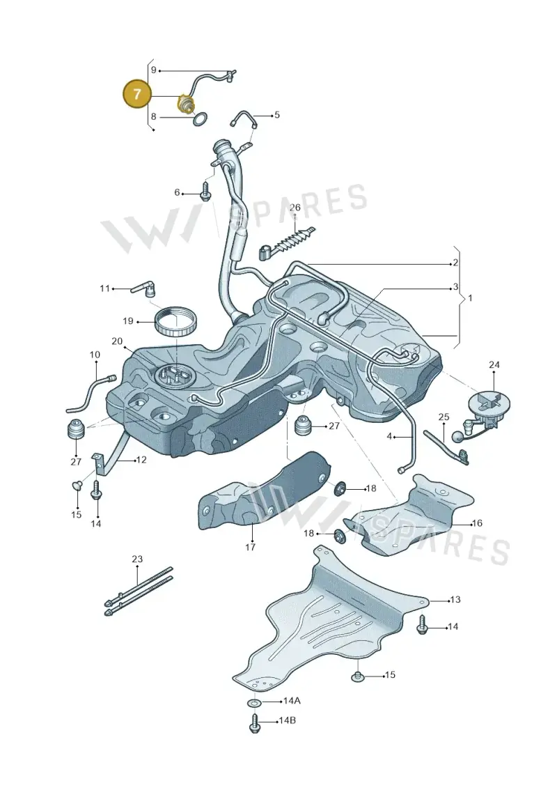 8K0201550L — Audi A4L 2.0 (2008-2012) diagram 669201010, position 7