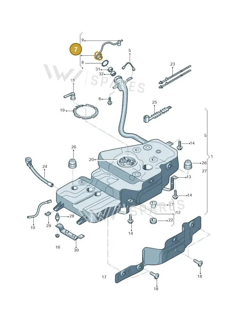 8K0201550L — Audi Q5 qu. 2.0 (2009-2018) diagram 687201010, position 7