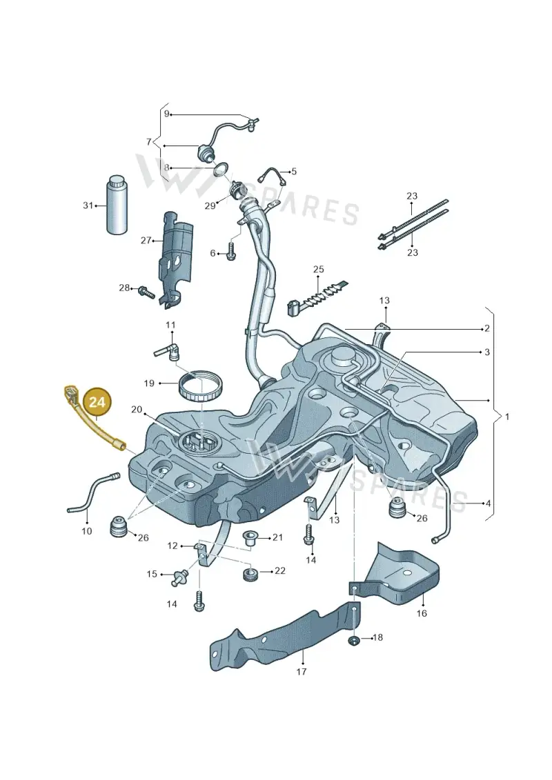 8K0201865F — Audi A5 Sportback (2011-2017) diagram 620201000, position 24