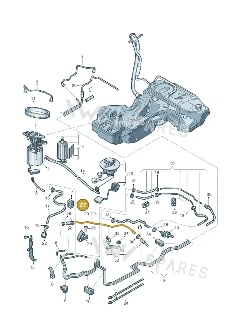 8K0201934T — Audi A4 av. 2.0 tdi (2011-2015) diagram 620201400, position 27