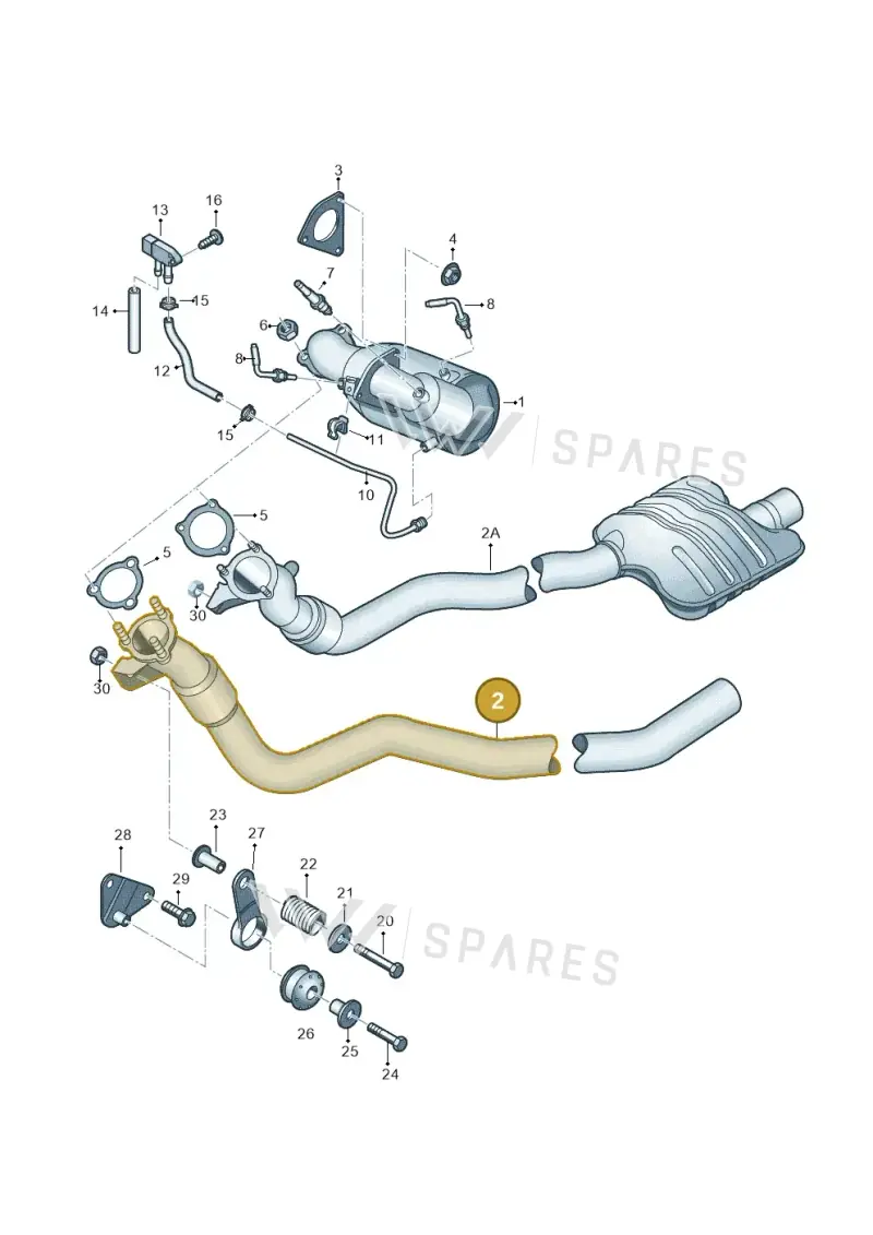 8K0253102D — Audi Q5 qu. 2.0 TDI (2012-2017) diagram 751253560, position 2
