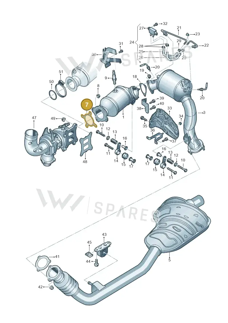 8K0253115L — Audi Q8 Quattro 3,0 (2018-) diagram 429253350, position 7
