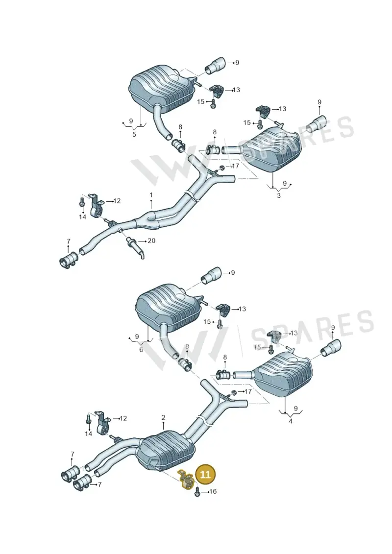 8K0253144F — Audi Q5 qu. 2.0 TDI (2012-2017) diagram 751253850, position 11