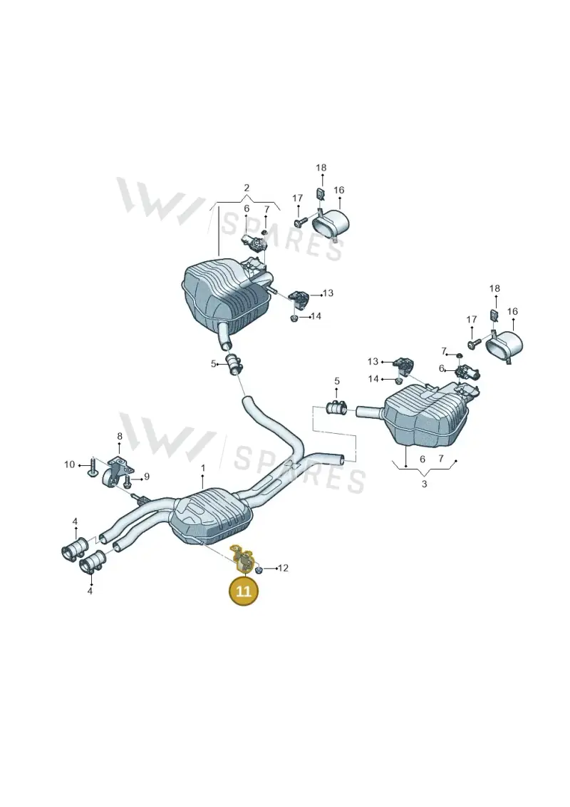 8K0253144F — Audi RS6 Avant (2013-2018) diagram 758253950, position 11