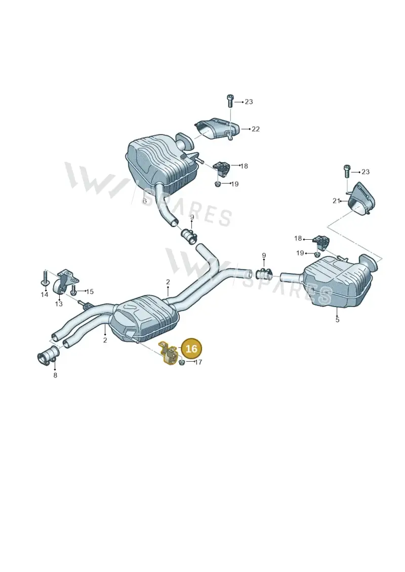 8K0253144F — Audi A7 Sportback (2014-2018) diagram 788253860, position 16