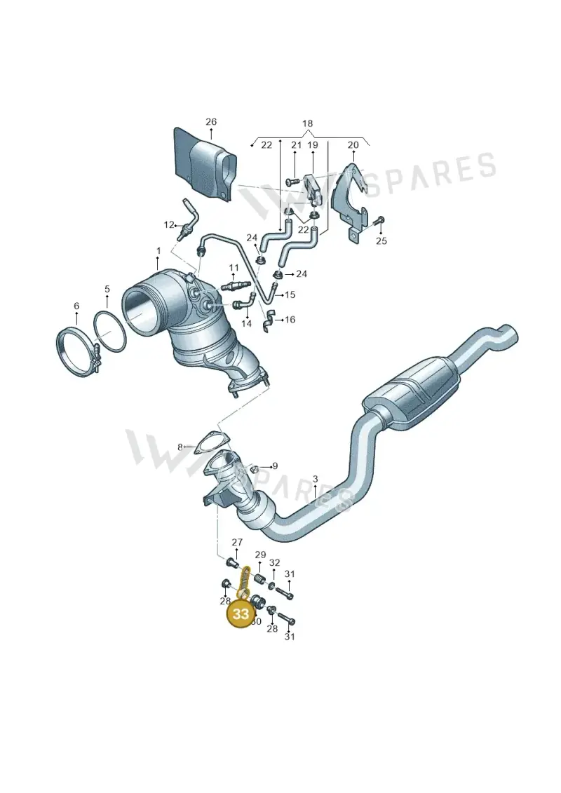 8K0253295 — Audi RS6 Avant (2019-) diagram 838253500, position 33