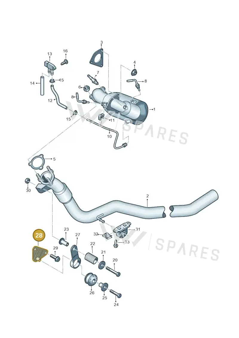 8K0253376B — Audi A6 Av. qu. 3.0 (2012-2018) diagram 620253700, position 28