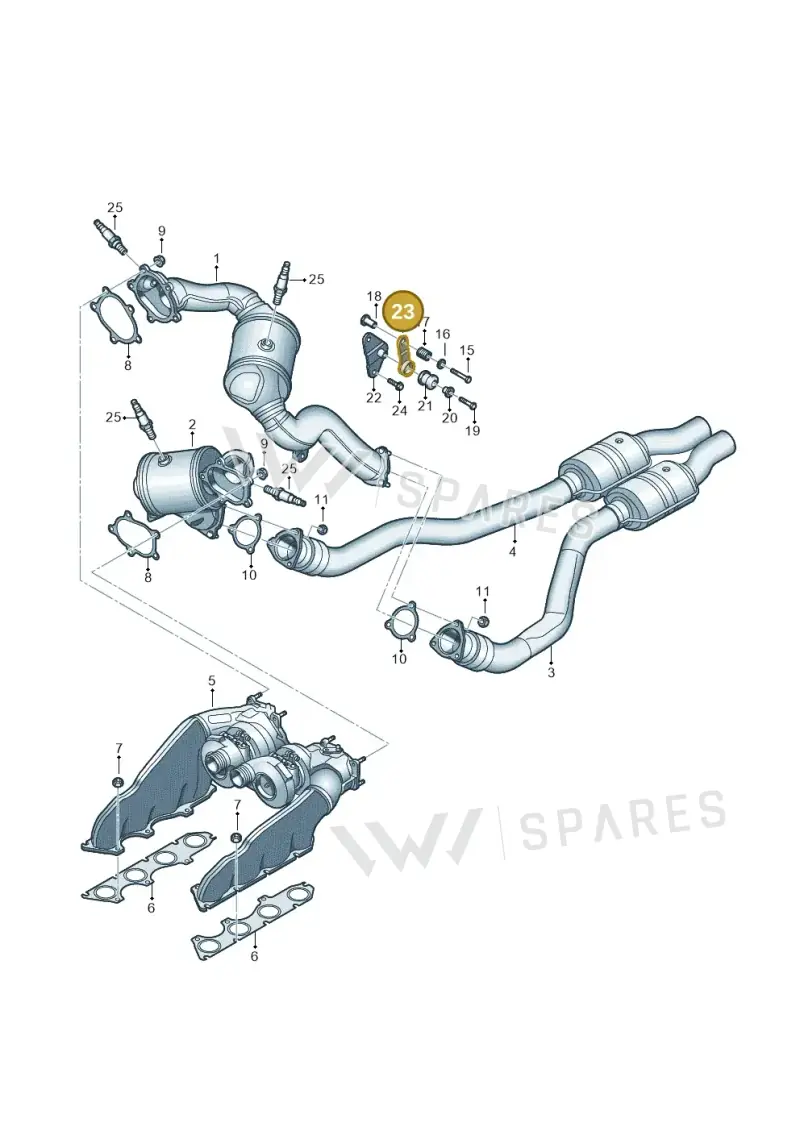 8K0253376B — Audi A7 Sportback (2014-2018) diagram 788253650, position 23