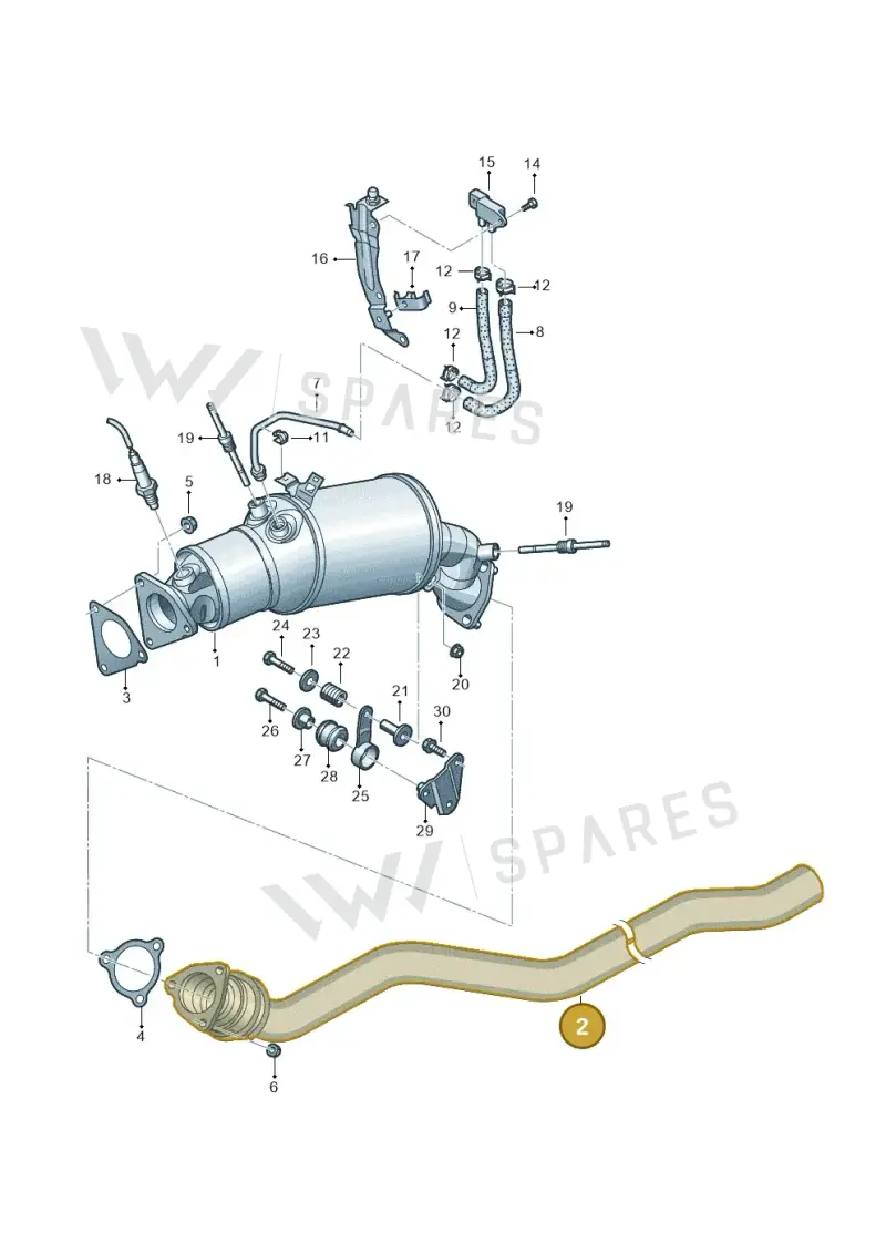 8K0254350S — Audi A5 Sportback (2011-2017) diagram 736253400, position 2