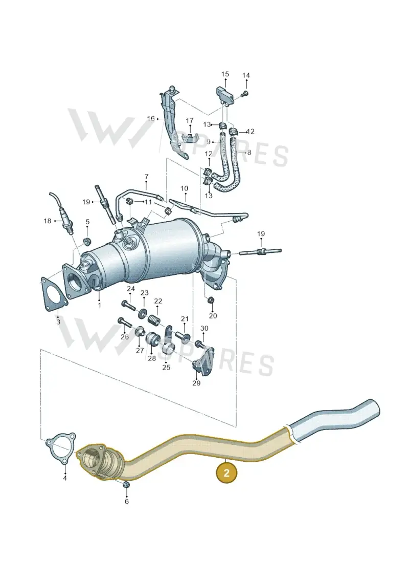 8K0254350S — Audi Q5 qu. 2.0 TDI (2012-2017) diagram 636253500, position 2