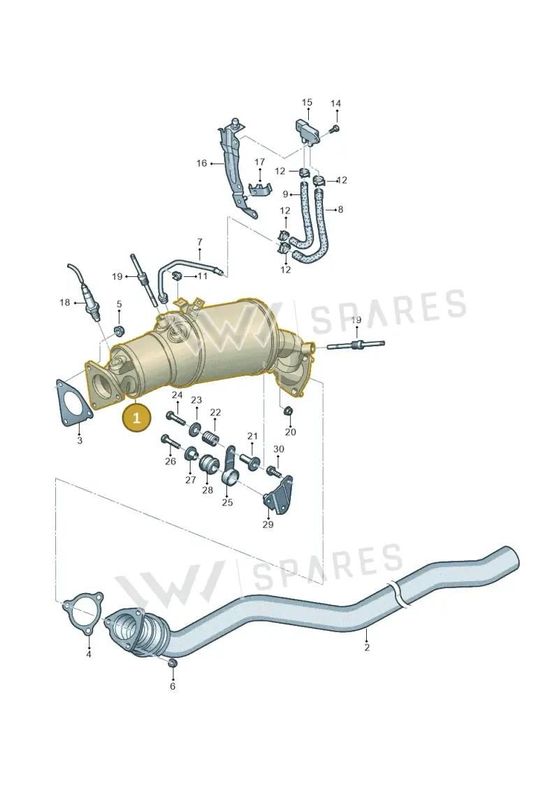 8K0254751JX — Audi A5 Sportback (2011-2017) diagram 736253400, position 1