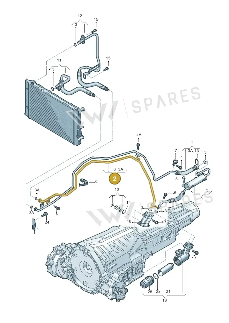 8K0317818CN — Audi Q5 qu. 2.0 TDI (2008-2012) diagram 647317550, position 2