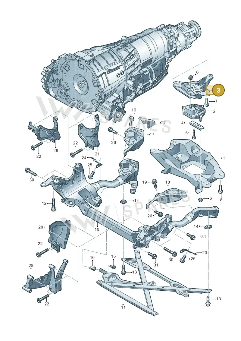 8K0399115BS — Audi Q5 qu. 2.0 TDI (2008-2012) diagram 620399700, position 3