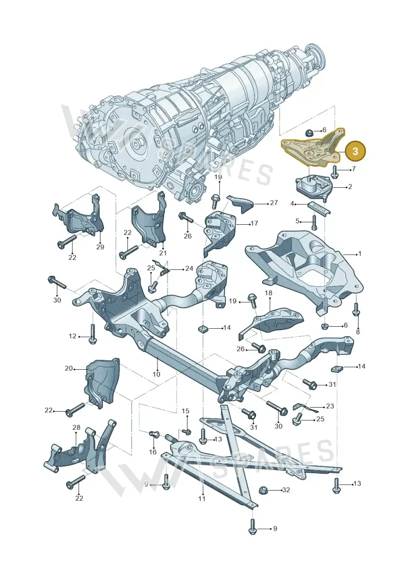 8K0399115BS — Audi Q5 qu. 2.0 (2009-2018) diagram 687399077, position 3