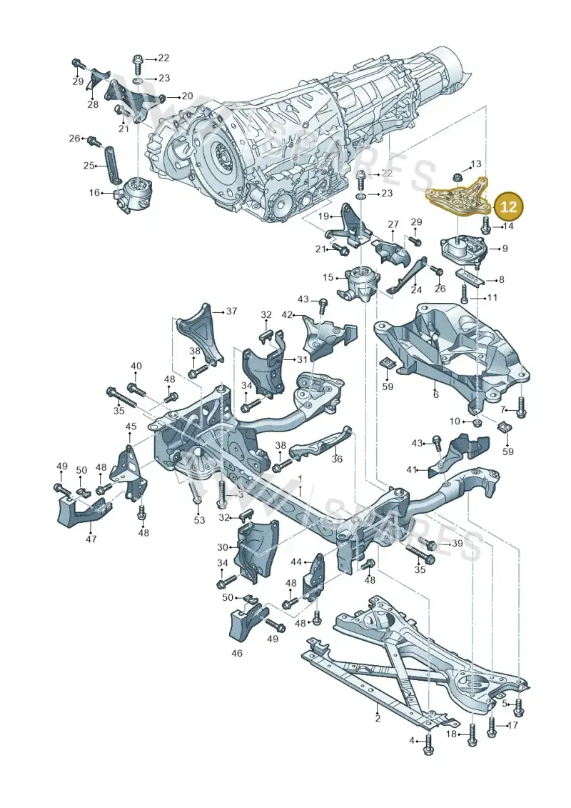 8K0399115BS — Audi A8L qu. 3.0 TDI (2013-2018) diagram 771399900, position 12