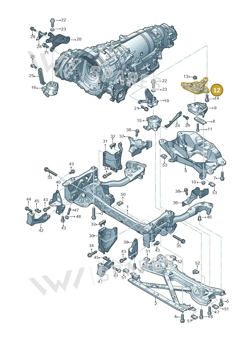 8K0399115BS — Audi A8L qu. 3.0 TDI (2013-2018) diagram 696399620, position 12