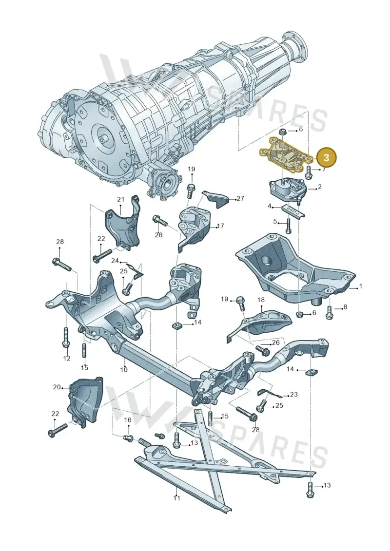 8K0399115S — Audi A4 Av. Allroad (2008-2016) diagram 673399700, position 3
